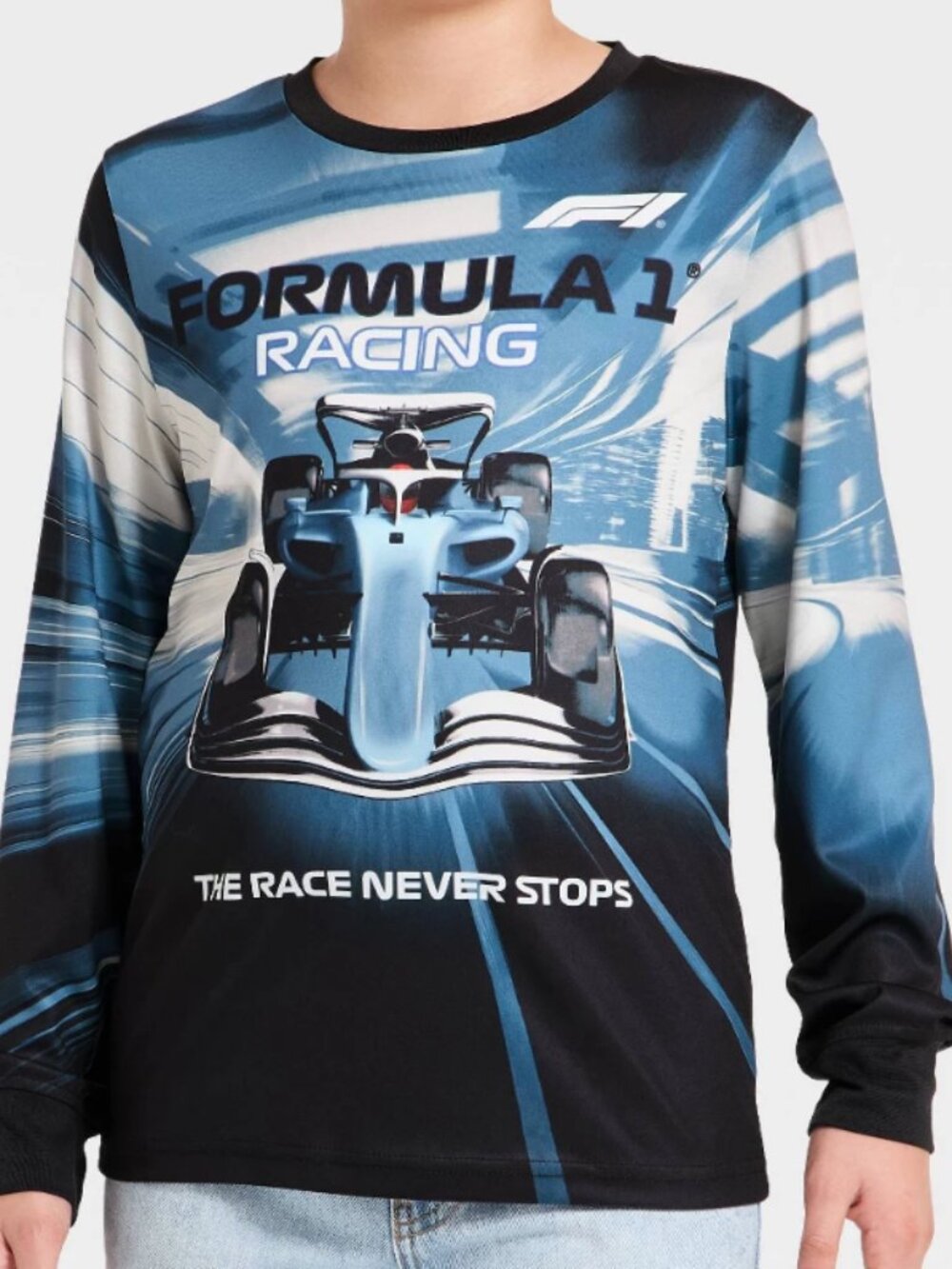 NEW Boys' Formula 1 Race Car Large Mesh Riding Jersey